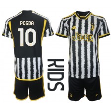 Juventus Paul Pogba #10 Hjemmedraktsett Barn 2023-24 Kortermet (+ korte bukser)